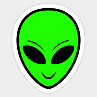 Poison Green Alien Head Sticker